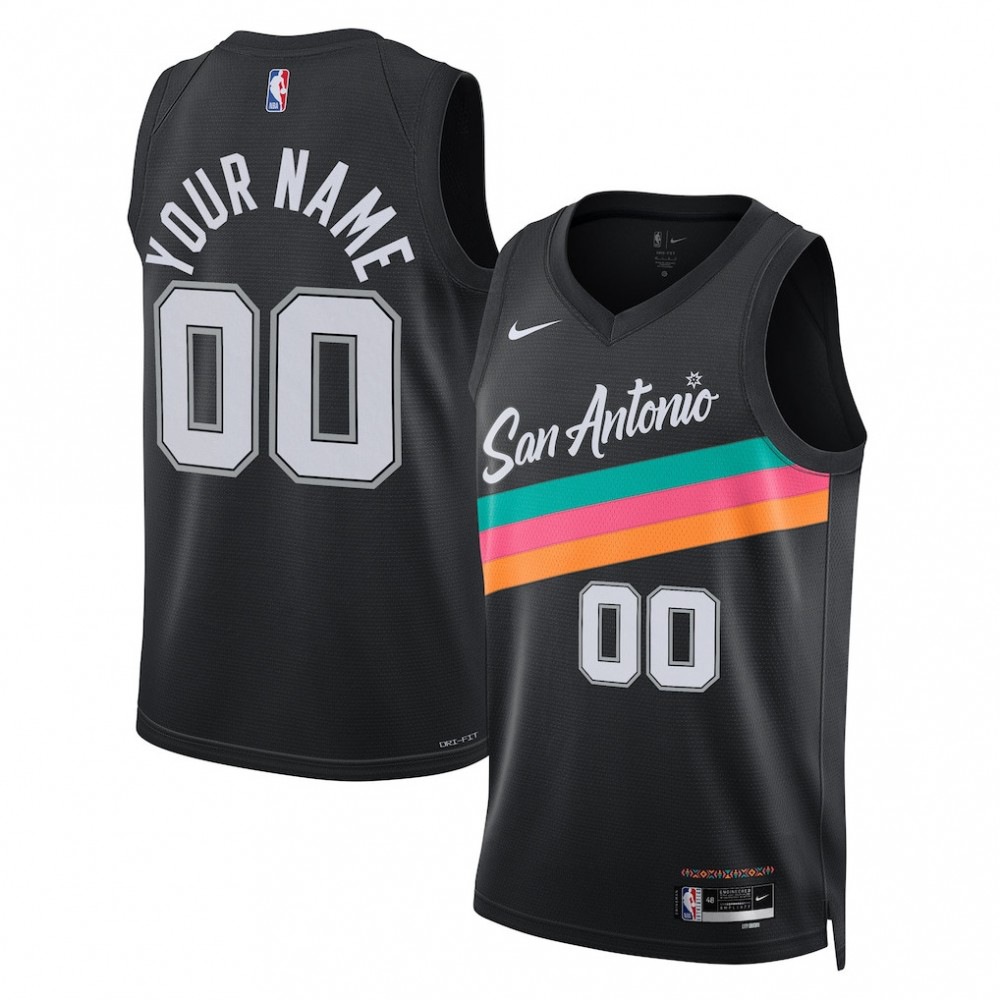 San Antonio Spurs Unisex Black 2025/26 City Edition Swingman Custom Jersey-Pro Kit Vault | Brand New 26/27 Sports Jerseys